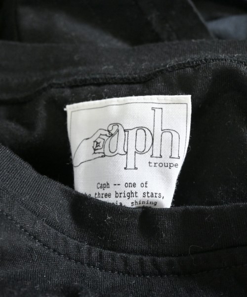 caph troupe（カーフトゥループ）Tシャツ・カットソー 黒 サイズ:F レディース/2200687644049