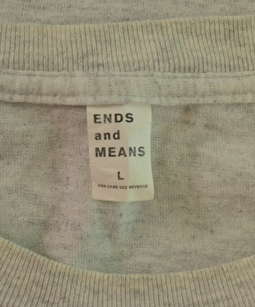 ENDS and MEANS（エンズアンドミーンズ）Tシャツ・カットソー グレー サイズ:L メンズ/2200643850118