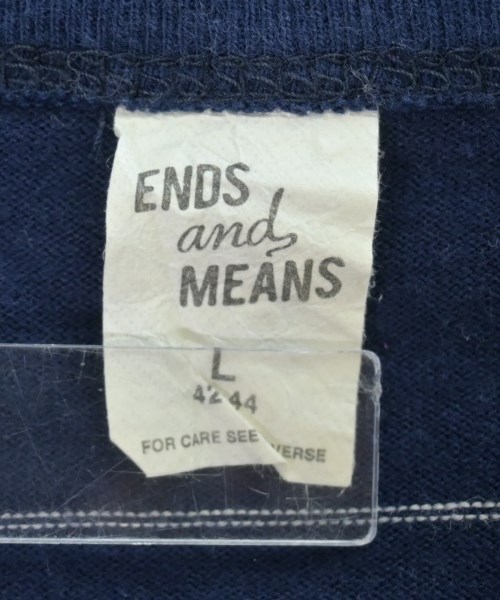 ENDS and MEANS（エンズアンドミーンズ）Tシャツ・カットソー 紺 サイズ:L メンズ/2200652793222