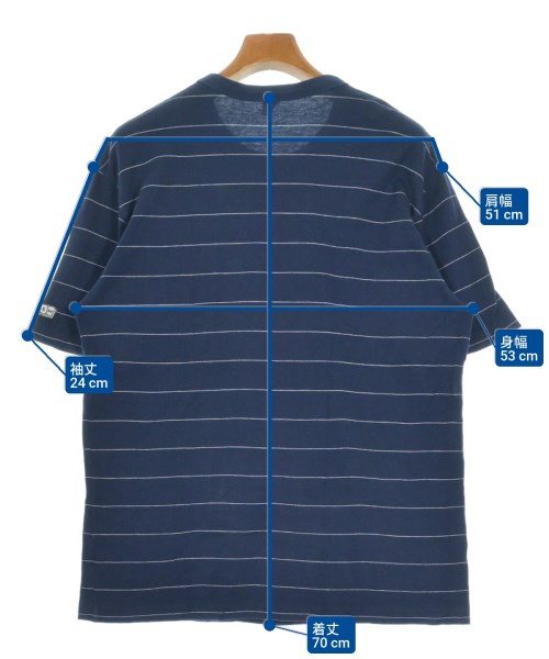 ENDS and MEANS（エンズアンドミーンズ）Tシャツ・カットソー 紺 サイズ:L メンズ/2200652793222