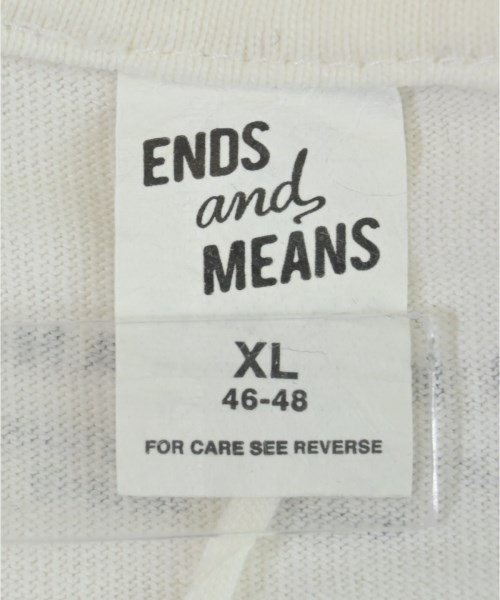 ENDS and MEANS（エンズアンドミーンズ）Tシャツ・カットソー 白 サイズ:XL メンズ/2200652793260