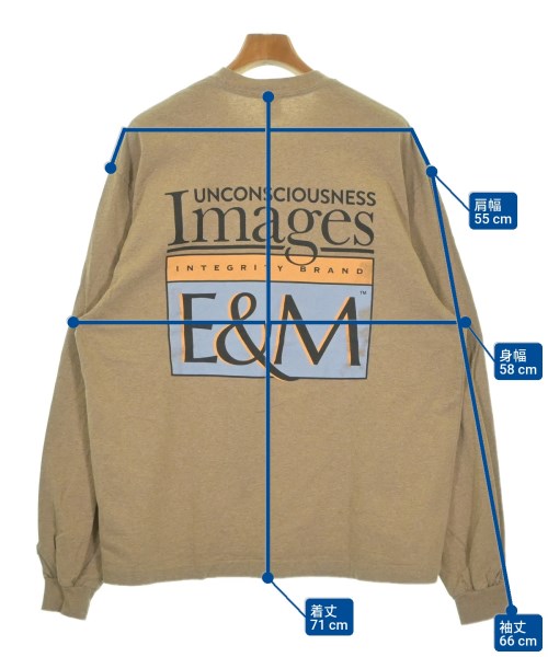 ENDS and MEANS（エンズアンドミーンズ）Tシャツ・カットソー 茶 サイズ:L メンズ/2200666392077