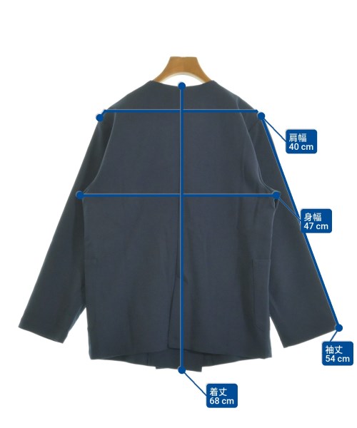 fredy couleur（フレディクルール）ノーカラージャケット 紺 サイズ:38(M位) レディース/2200627249075