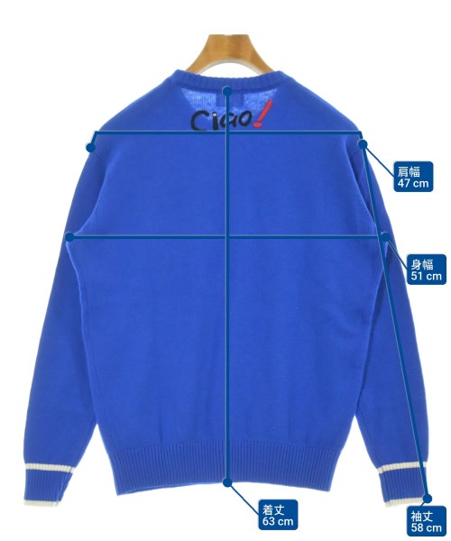 PICONE CLUB（ピッコーネクラブ）ニット・セーター 青 サイズ:46(M位) メンズ/2200654460108