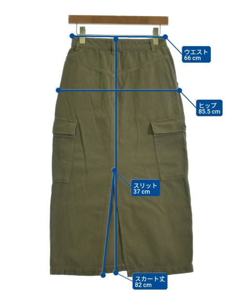 REFORMATION（リフォーメーション）ロング・マキシ丈スカート カーキ サイズ:25(S位) レディース/2200623753088