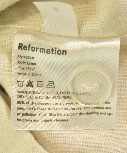 REFORMATION（リフォーメーション）ブラウス ベージュ サイズ:-(XS位) レディース/2200698544826