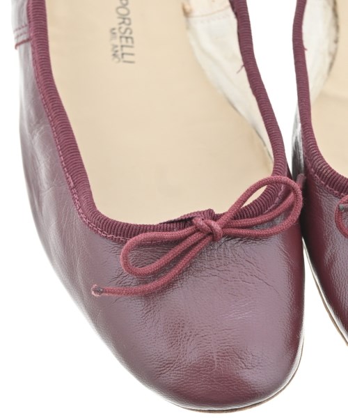 E.PORSELLI（ポルセリ）バレエシューズ/オペラシューズ 赤 サイズ:EU38(24.5cm位) レディース/2200667901216