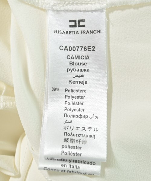 ELISABETTA FRANCHI（エリザベッタフランキ）ブラウス 白 サイズ:40(M位) レディース/2200663717156