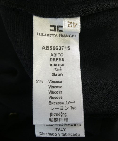 ELISABETTA FRANCHI（エリザベッタフランキ）ワンピース 黒 サイズ:42(M位) レディース/2200723654018