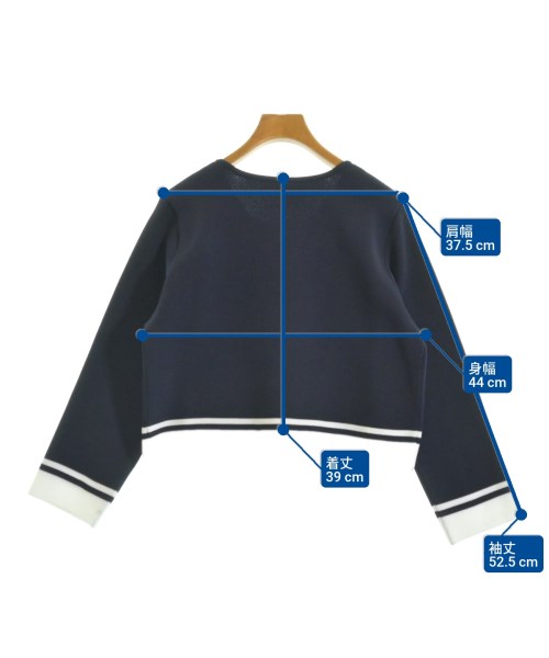 anni plus（アニープラス）ノーカラージャケット 紺 サイズ:1(S位) レディース/2200669781328