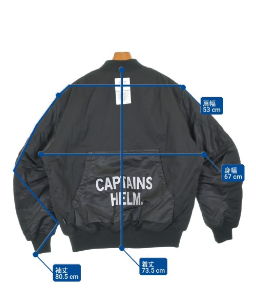 CAPTAINS HELM（キャプテンズヘルム）ミリタリーブルゾン 黒 サイズ:XL メンズ/2200729430043