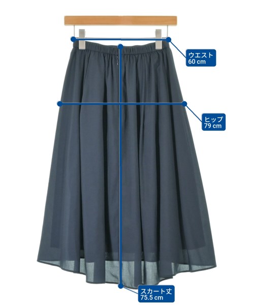 GIANNI LO GIUDICE（ジャンニロジュディチェ）ロング・マキシ丈スカート 紺 サイズ:36(S位) レディース/2200667029057