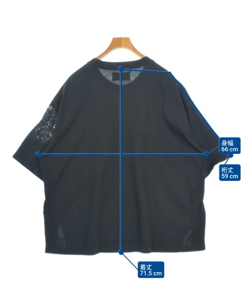licht bestreben（リヒトベシュトレーベン）Tシャツ・カットソー 黒 サイズ:1(S位) メンズ/2200689195037