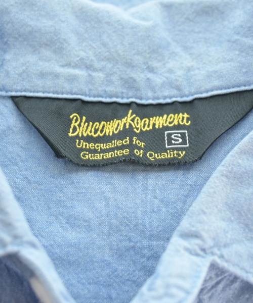 BLUCO WORK GARMENT（ブルコワークガーメント）カジュアルシャツ 青 サイズ:S メンズ/2200727473011