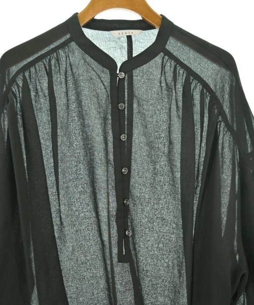 trois（トロア）ブラウス 黒 サイズ:F レディース/2200672145162