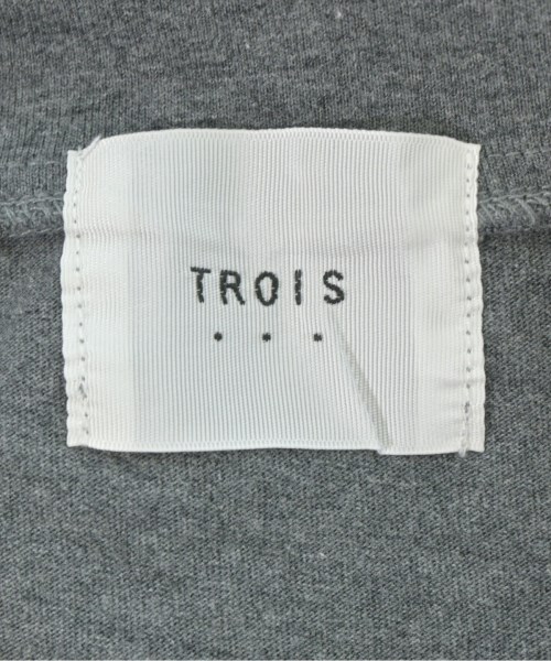 trois（トロア）Tシャツ・カットソー グレー サイズ:F レディース/2200693092063