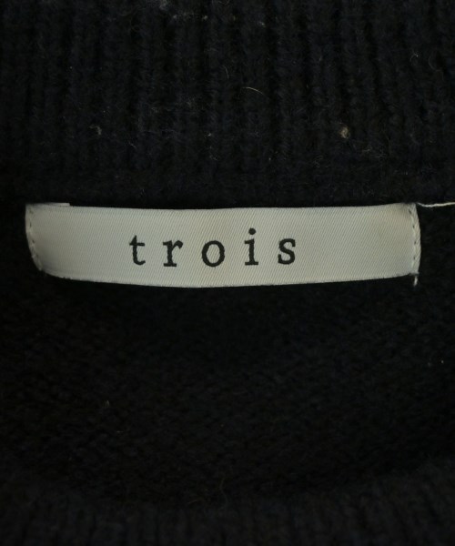 trois（トロア）ニット・セーター 紺 サイズ:F レディース/2200722127025