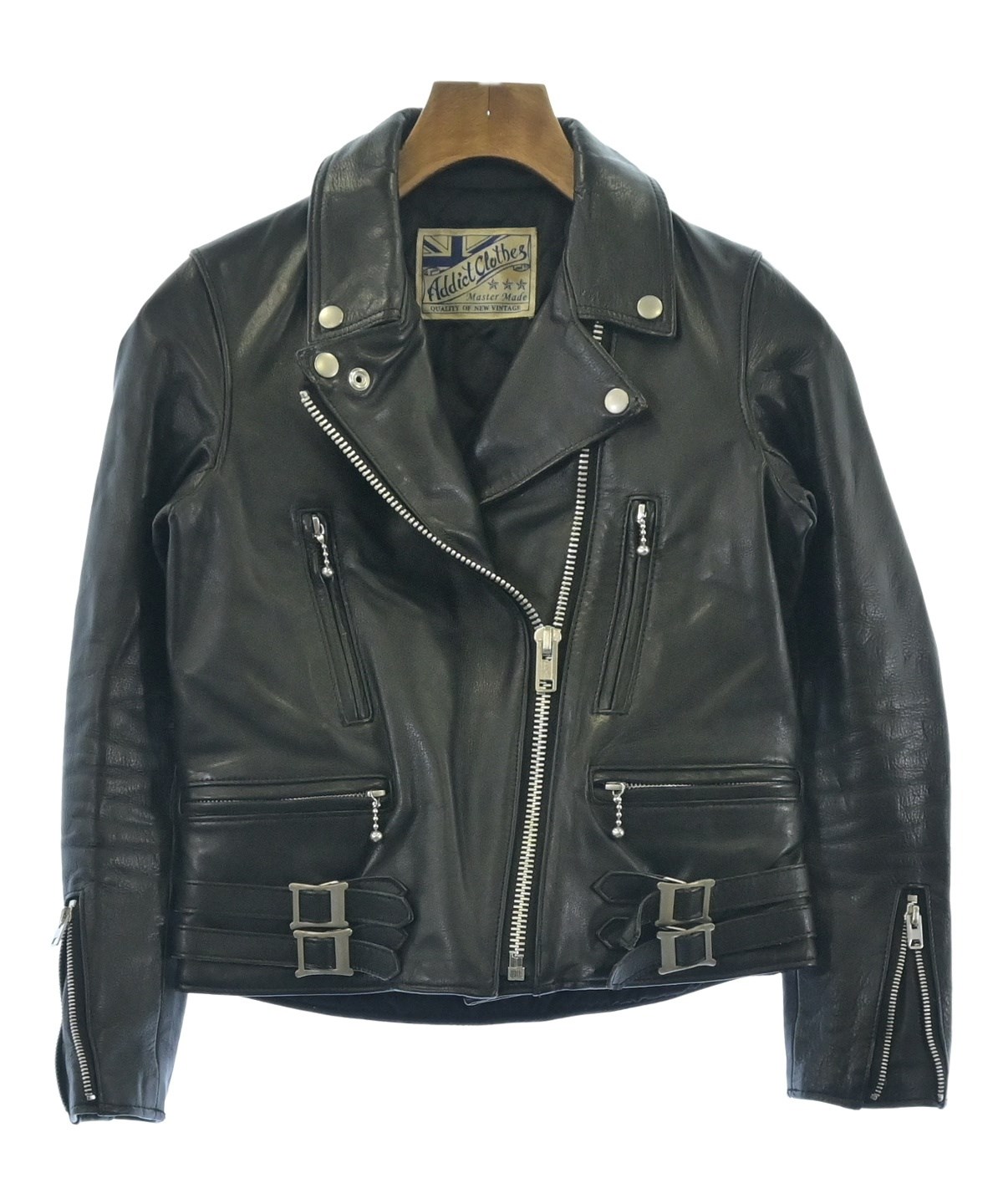 ADDICT CLOTHES（アディクトクローズ）ライダース 黒 サイズ:36(S位