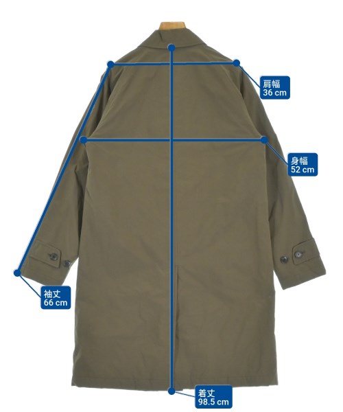 M.I.D.A.（ミダ）ステンカラーコート カーキ サイズ:44(XL位