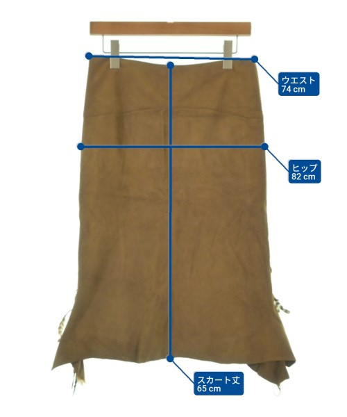 NIGEL PRESTON & KNIGHT（ナイジェルプレストンアンドナイト）ロング・マキシ丈スカート 茶 サイズ:XS レディース/2200616755099