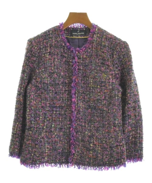 DANIEL HECHTER(ダニエルエシュテル)ノーカラージャケット 紫 サイズ:38(M位)/2200663332076