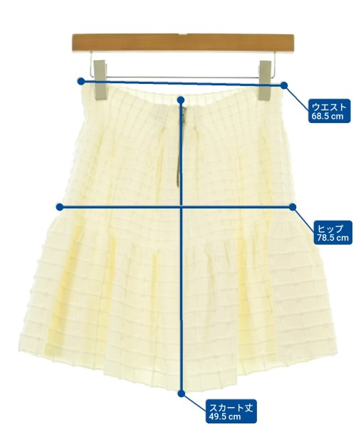 PIECE D'ANARCHIVE（ピエスダナルシヴ）ひざ丈スカート 白 サイズ:-(S位) レディース/2200672911774