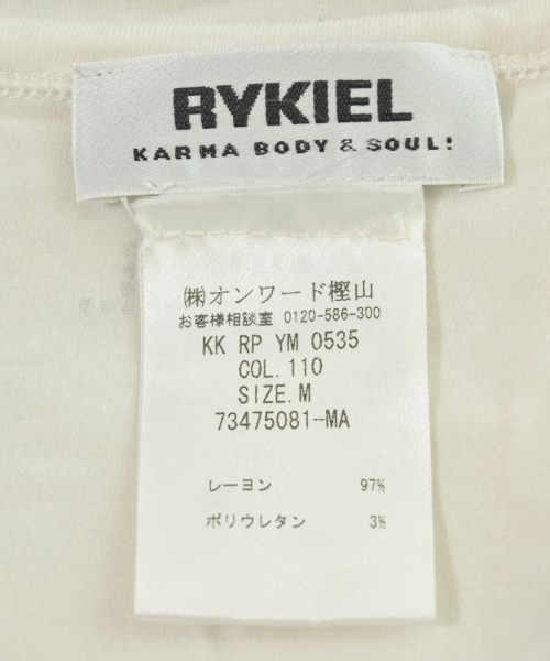 RYKIEL KARMA BODY&SOUL!（リキエル　カルマ　ボディアンドソウル）Tシャツ・カットソー 白 サイズ:M レディース/2200605567139