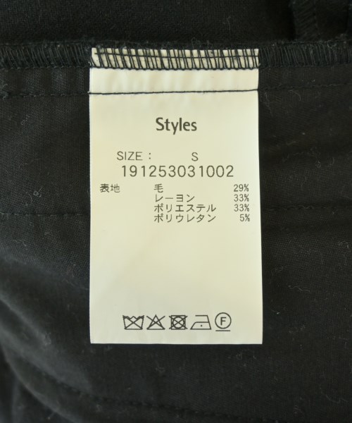 Styles（スタイルス）スラックス 黒 サイズ:S メンズ/2200700666058