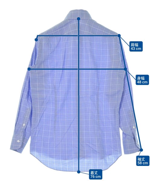 TOMORROWLAND（トゥモローランド）カジュアルシャツ 青 サイズ:37(XS位) メンズ/2200677535104