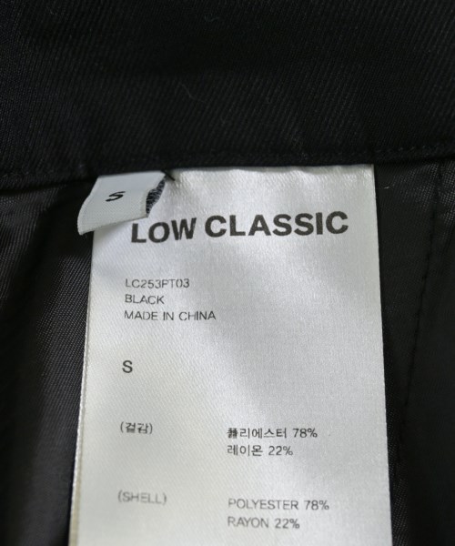 LOW CLASSIC（ロークラシック）スラックス 黒 サイズ:S レディース/2200659909121
