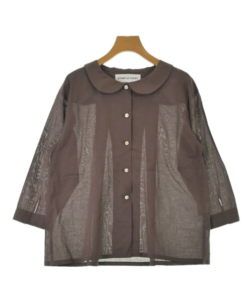 STAMP AND DIARY(スタンプアンドダイアリー)カジュアルシャツ 茶 サイズ:F/2200671435059