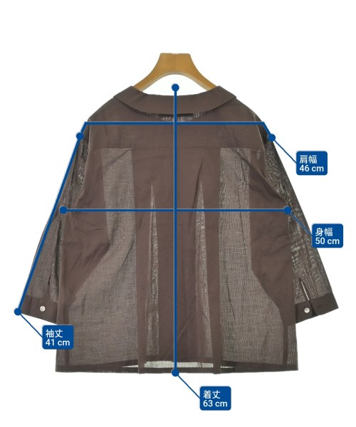 STAMP AND DIARY（スタンプアンドダイアリー）カジュアルシャツ 茶 サイズ:F レディース/2200671435059