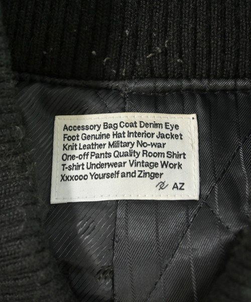 AZ by junhashimoto（エーゼイバイジュンハシモト）スタジャン 黒 サイズ:S メンズ/2200612244030