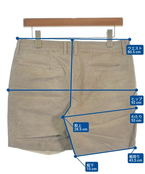AZ by junhashimoto（エーゼイバイジュンハシモト）ショートパンツ ベージュ サイズ:3(L位) メンズ/2200690659207