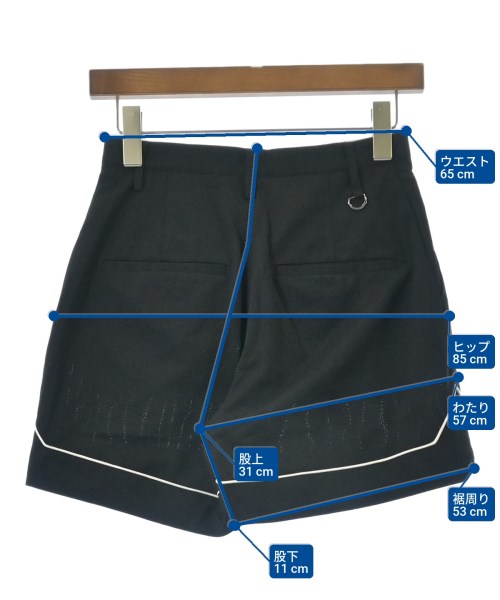 UNITED ARROWS GOLF（ユナイテッドアローズゴルフ）ショートパンツ 黒 サイズ:S レディース/2200664598020