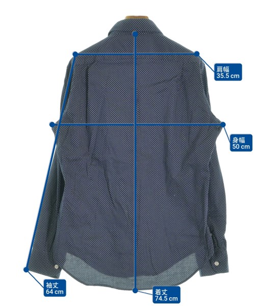 NOLLEY'S Light（ノーリーズライト）カジュアルシャツ 紺 サイズ:M レディース/2200616907078