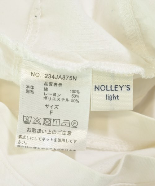 NOLLEY'S Light（ノーリーズライト）Tシャツ・カットソー 白 サイズ:F レディース/2200713378184