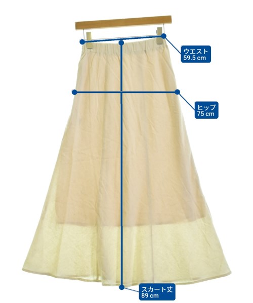 NOLLEY'S Light（ノーリーズライト）ロング・マキシ丈スカート 白 サイズ:36(S位) レディース/2200652733082