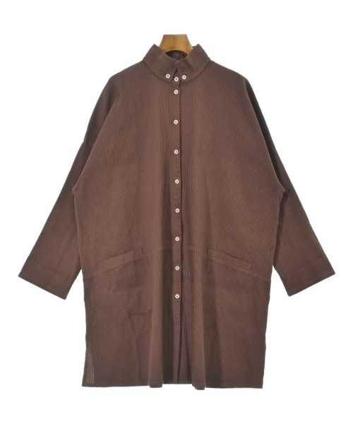 YACCOMARICARD(ヤッコマリカルド)シャツワンピース 茶 サイズ:2(M位)/2200652300024