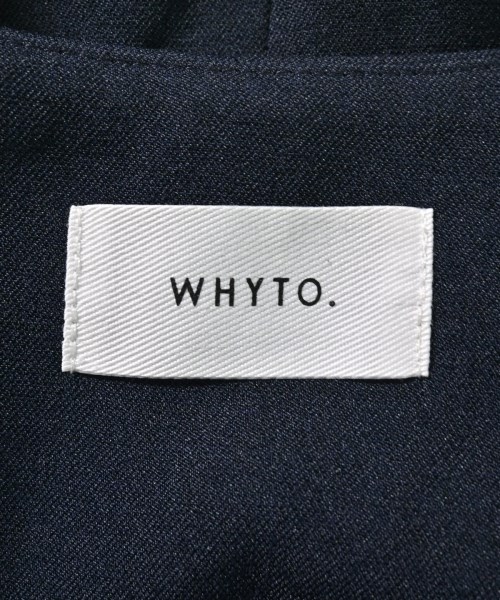 whyto.（ホワイト）ノーカラージャケット 紺 サイズ:38(M位) レディース/2200611536099