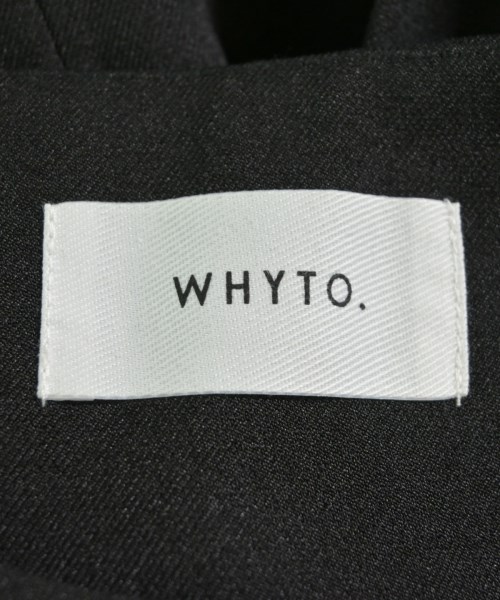 whyto.（ホワイト）ノーカラージャケット 黒 サイズ:38(M位) レディース/2200611536105