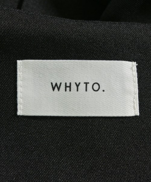 whyto.（ホワイト）ノーカラージャケット 黒 サイズ:36(S位) レディース/2200611536112