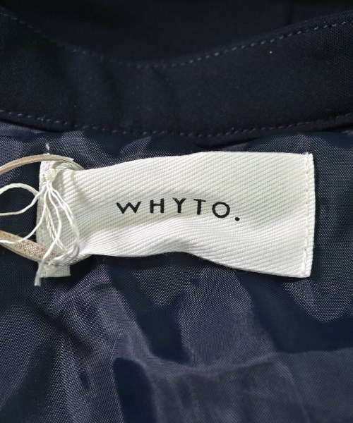 whyto.（ホワイト）ノーカラージャケット 紺 サイズ:38(M位) レディース/2200611536136