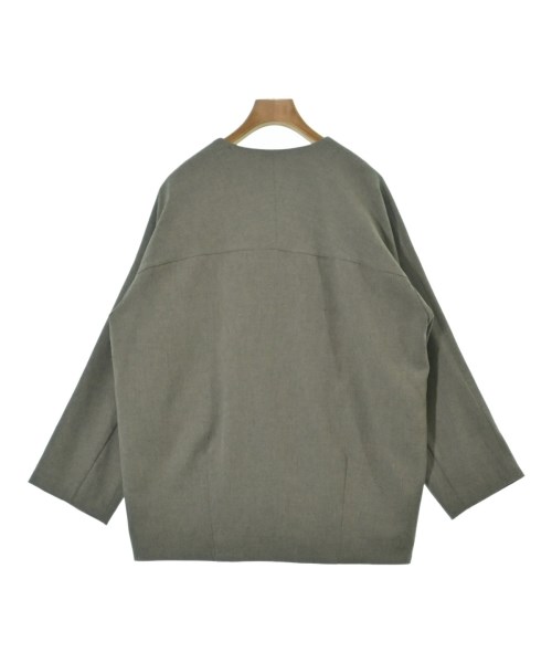 whyto.（ホワイト）ノーカラージャケット グレー サイズ:38(M位) レディース/2200651443029