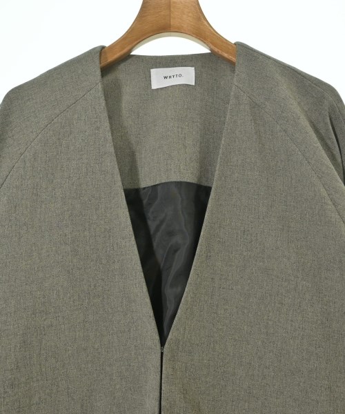 whyto.（ホワイト）ノーカラージャケット グレー サイズ:38(M位) レディース/2200651443029