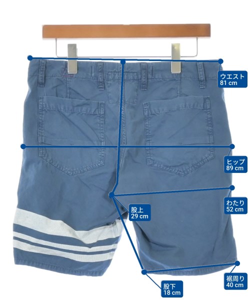 PAPER BACKS（ペーパーバックス）ショートパンツ 青 サイズ:26(XS位) メンズ/2200617669319