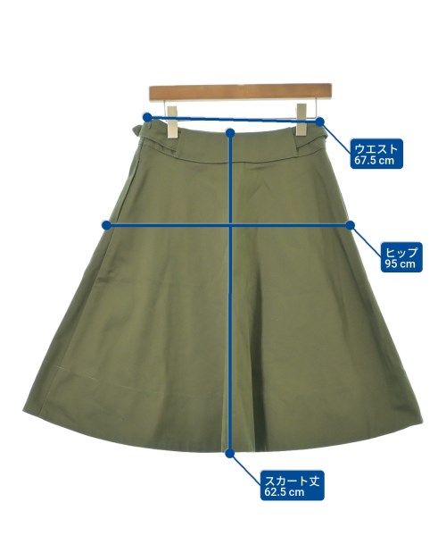 VETEMENTS DE TRAVAIL（ヴェトモンドゥトラバイユ）ひざ丈スカート カーキ サイズ:38(M位) レディース/2200632660094