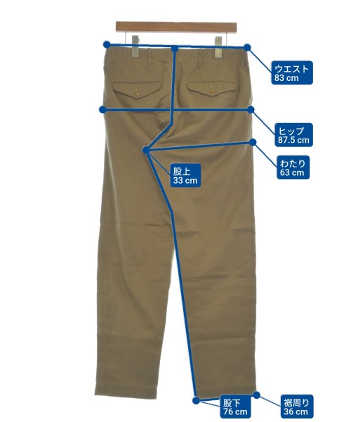 WORKERS（ワーカーズ）チノパン 茶 サイズ:32(L位) メンズ/2200640911010