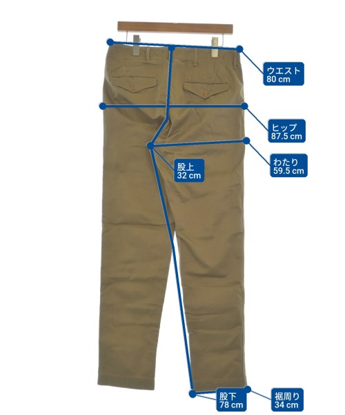 WORKERS（ワーカーズ）チノパン 茶 サイズ:32(L位) メンズ/2200640911027