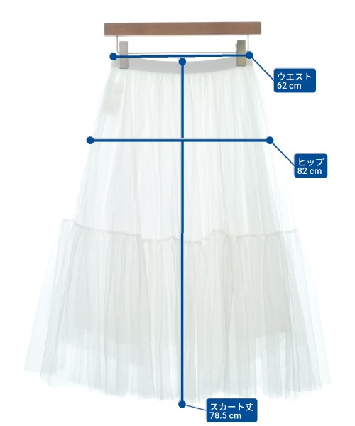 Narcissus（ナルシス）ロング・マキシ丈スカート 白 サイズ:F レディース/2200670651030